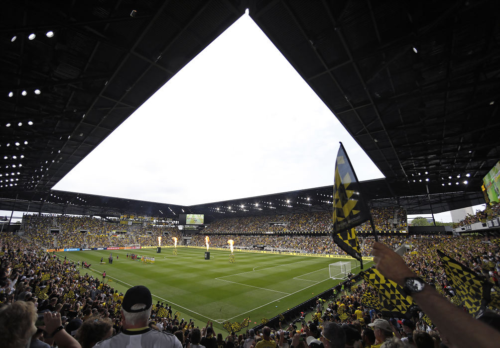 Story - 3rd place - July - Columbus Crew gets ready to take on New England Revolution in their first MLS game at Lower.com Field in Columbus. (Kyle Robertson / The Columbus Dispatch)  