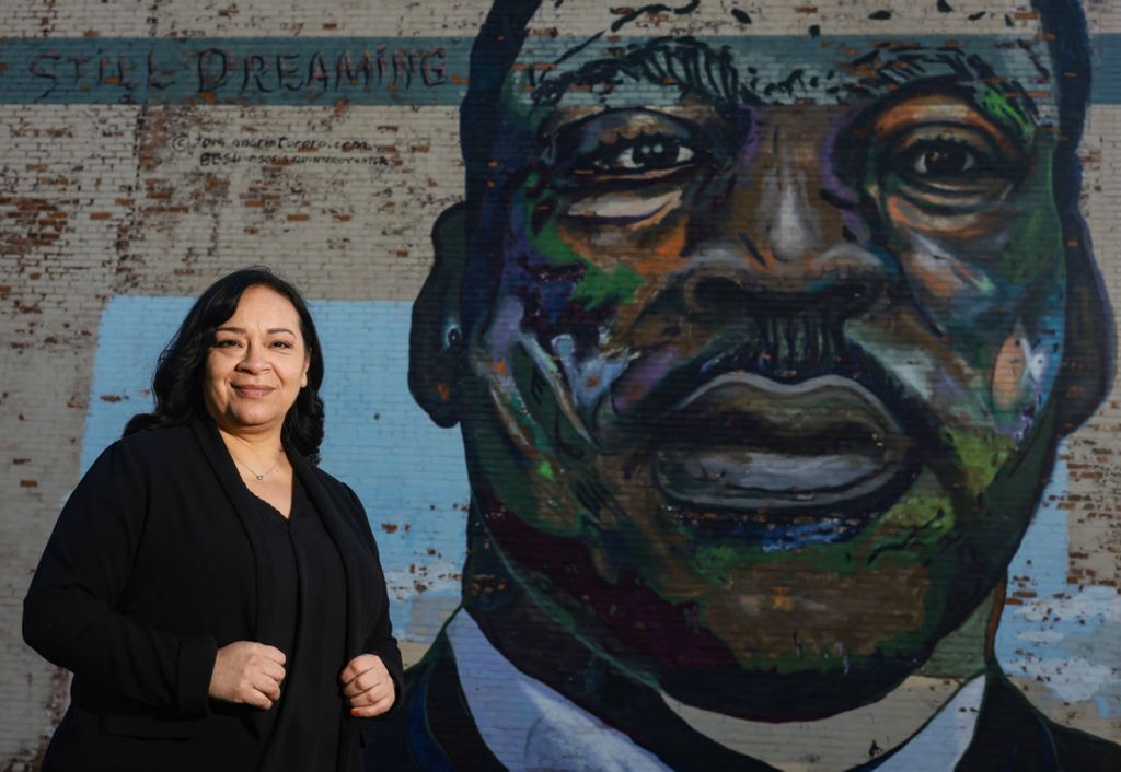 Portrait - 2nd place - Christina Rodriguez, Chair of the Ohio Martin Luther King, Jr. Holiday Commission, Thursday, January 4, 2024, in Toledo.  (Jeremy Wadsworth / The Blade)