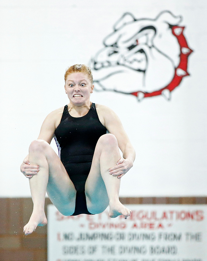 Third Place, Ron Kuntz Sports Photographer of the Year - Barbara J. Perenic / The Columbus DispatchBethany Berger of Glen Este competes during the OHSAA Division I state diving championships at C.T. Branin Natatorium  in Canton on February 23, 2017. 