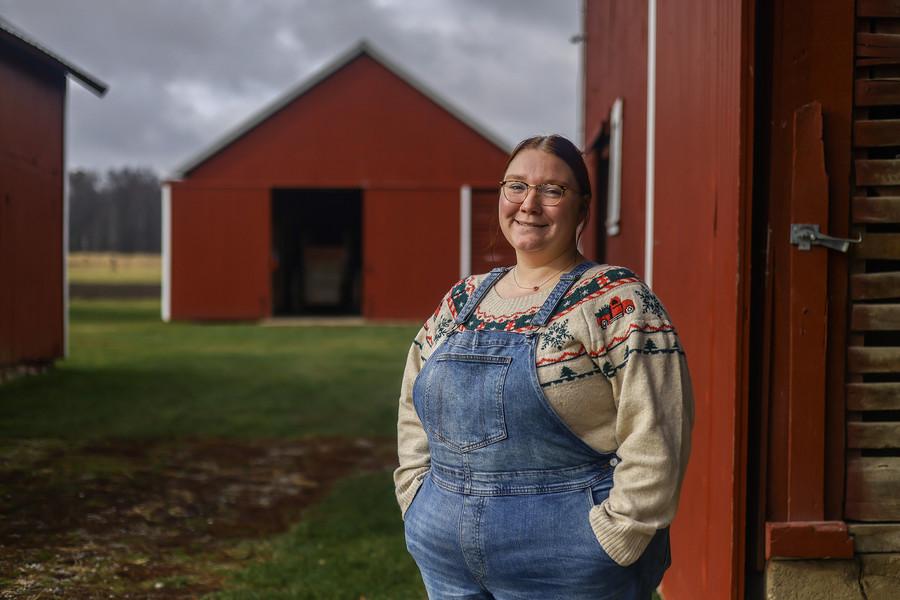 December - Portrait - 2nd place - Anna Cotterman is the new historic farm specialist at the Carter Historic Farm in Bowling Green.  (Jeremy Wadsworth / The Blade)