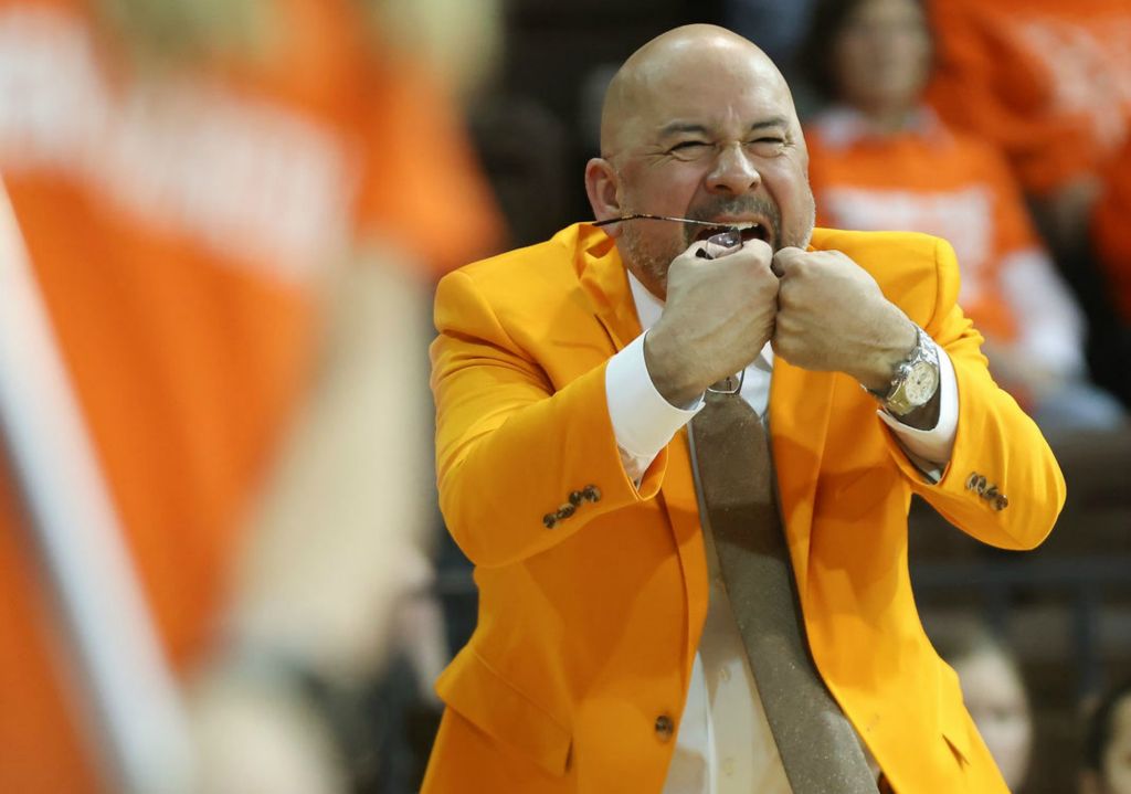  Sports Feature - 3rd place - Bowling Green’s Fred Chmiel yells during a Mid-American Conference women’s college basketball game between against the University of Toledo at BGSU’s Stroh Center in Bowling Green, Ohio. (Kurt Steiss / The Blade)}